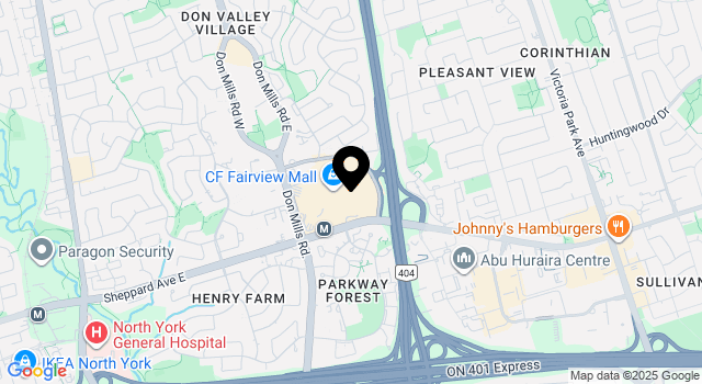 fairview-mall-north-york map (1)