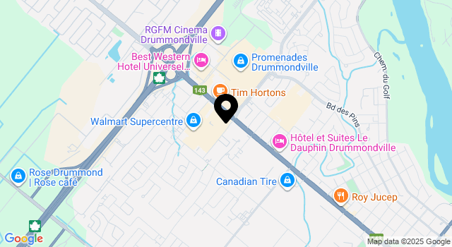 smart-centres-drummondville map