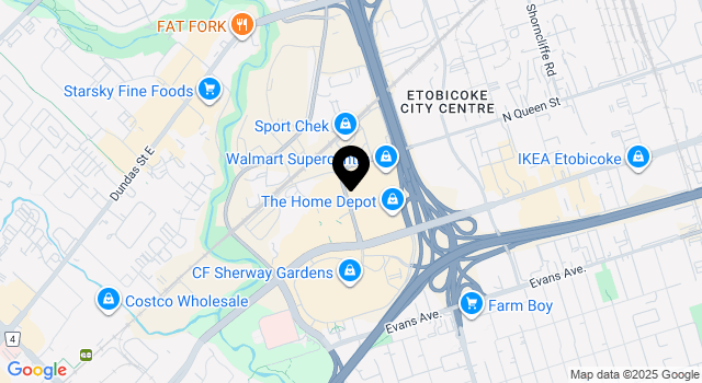 smart-centres-etobicoke map